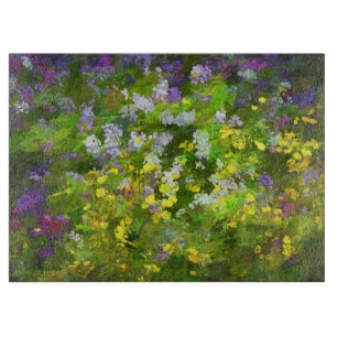 Planche À Découper Peinture fleur sauvage Impasto - Art Fleur Origina