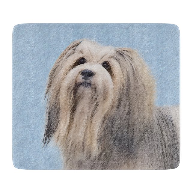 Planche À Découper Peinture Havanaise (Argent) - Cute Original Chien  (Devant)