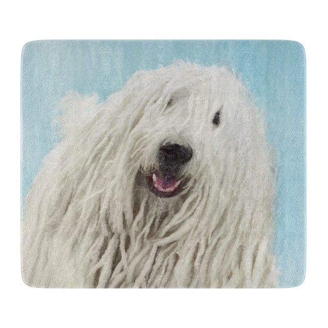 Planche À Découper Peinture Komondor - Cute Original Chien Art (Devant)