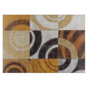 Planche À Découper Peinture moderne avec les motifs circulaires