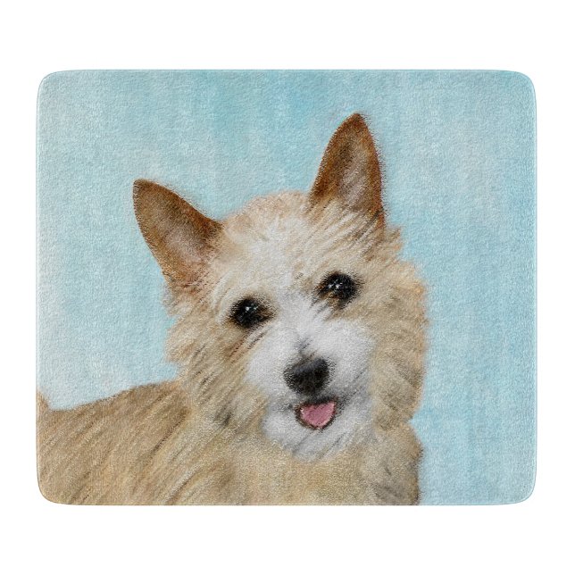 Planche À Découper Peinture Podengo Pequeno portugaise - Art original (Devant)