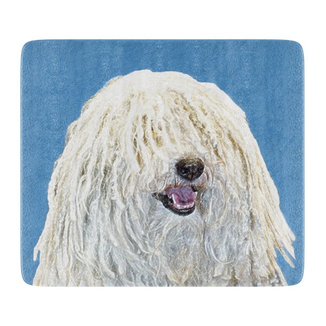 Planche À Découper Peinture Puli - Cute Original Chien Art (Devant)