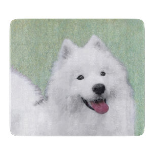 Planche À Découper Peinture Samoyède - Art de chien original mignon