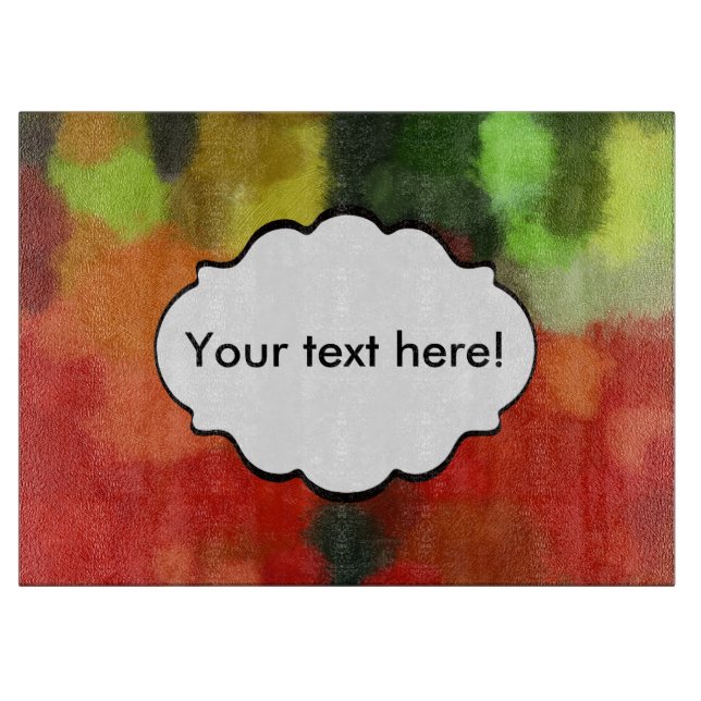 Planche À Découper Peinture verte rouge (Devant)