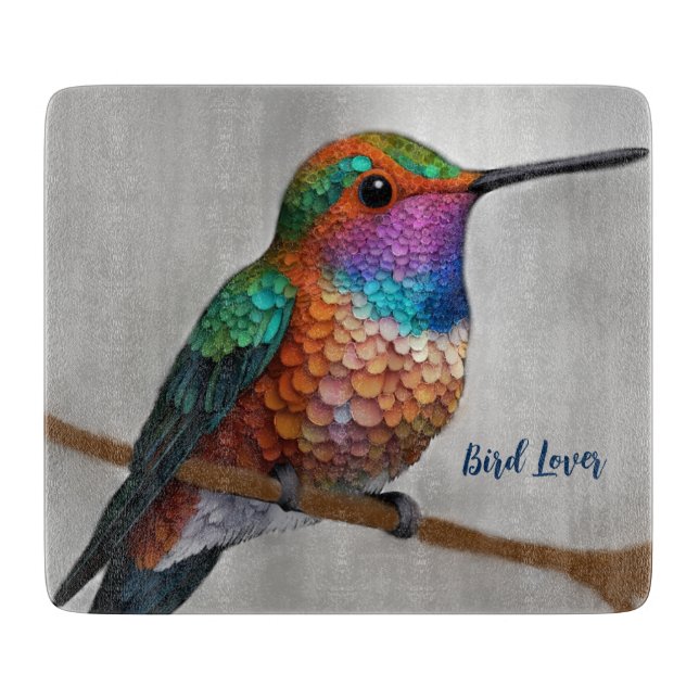 Planche À Découper Peinture vibrante de colibri d'Allen (Devant)