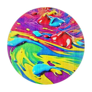 Planche À Découper Peinture vibrante en mouvement