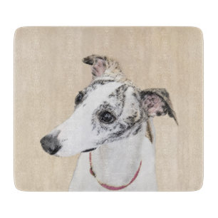 Planche À Découper Peinture Whippet - Joli Art Original de Chien