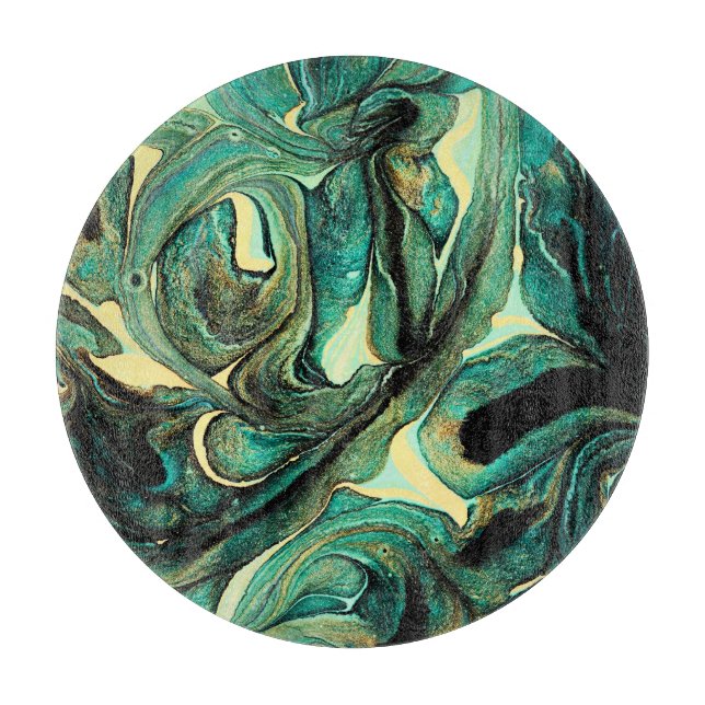 Planche À Découper Peintures acryliques aquamarines : arrière - plan  (Devant)