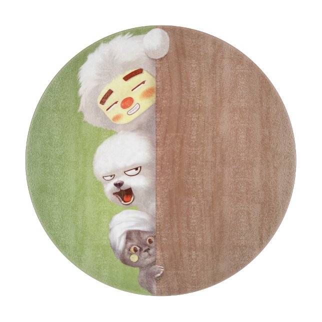 Planche À Découper Pékin Animaux Trio (Devant)