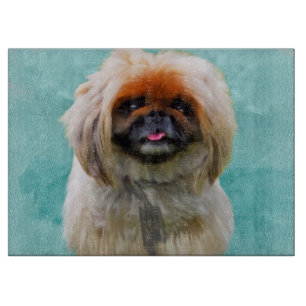 Planche À Découper Pekingese Chien Aquarelle Art Portrait