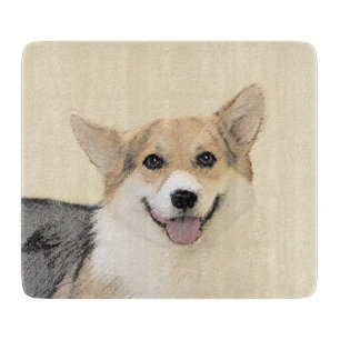 Planche À Découper Pembroke Welsh Corgi Peinture - Chien d'art origin
