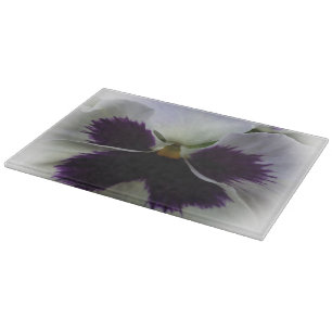 Planche À Découper Pensée violette et blanche