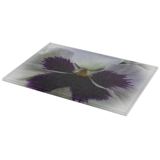 Planche À Découper Pensée violette et blanche (Coin)