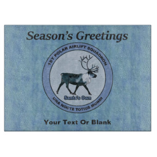 Planche À Découper Père Noël 1er Polar Airlift Sqdn - Subduit