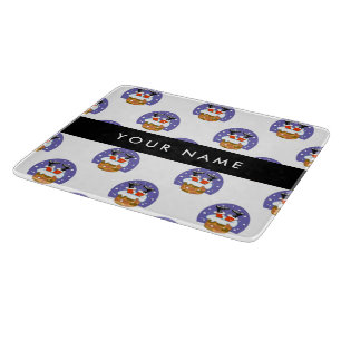 Planche À Découper Père Noël À Chimney, Neige, Noël, Nouvel An