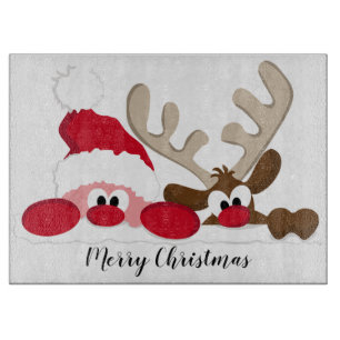 Planche À Découper Père Noël et Rudolph