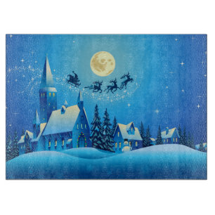 Planche À Découper Père Noël et Sleigh