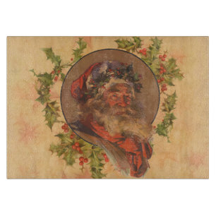 Planche À Découper Père Noël Leyendecker Antique Victorien