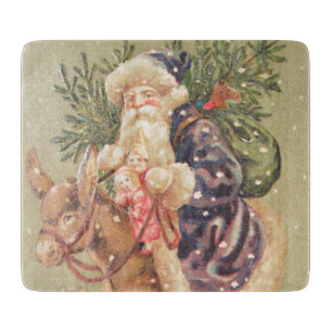 Planche À Découper Père Noël Riding Donkey