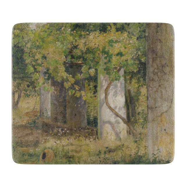 Planche À Découper Pergola Avec Raisins À Vins (Paysage Vignoble) (Devant)