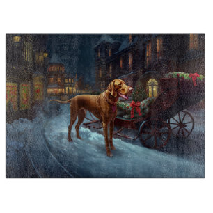 Planche À Découper Période de fêtes de Noël du Vizsla