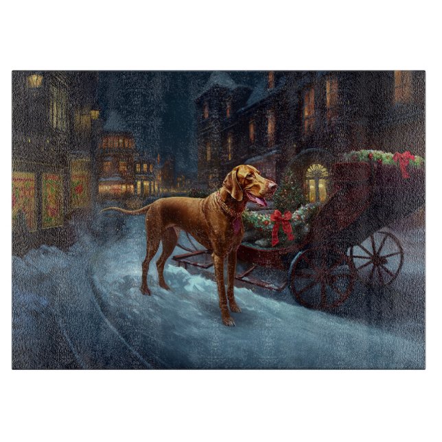 Planche À Découper Période de fêtes de Noël du Vizsla (Devant)