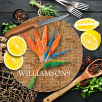 Personalized Bird of Paradise Woven Wicker Pattern