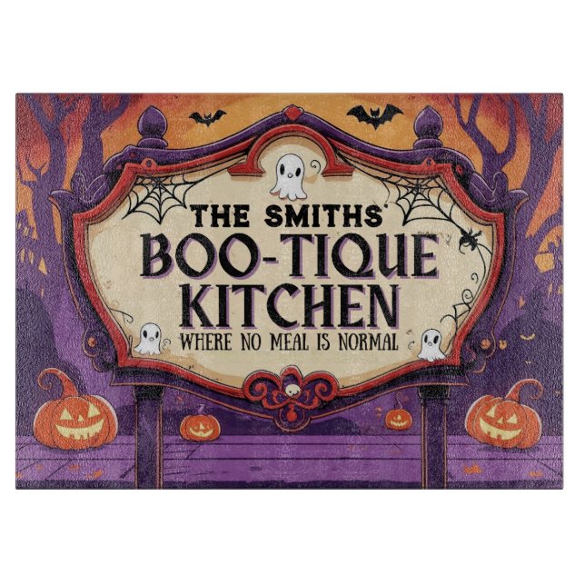 Planche À Découper Personalized Halloween Boo-Tique Kitchen (Devant)