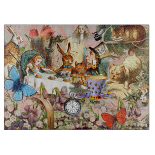 Planche À Découper personnages de la fête du thé d'Alice au pays des 