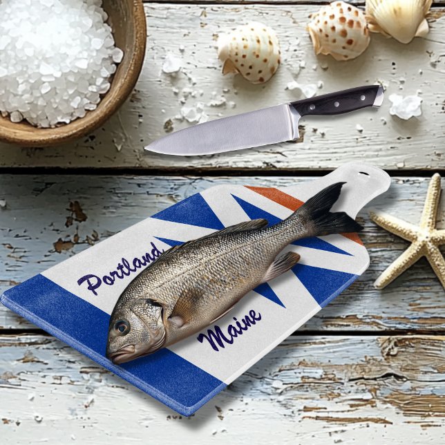 Planche À Découper Personnalisé En Forme D'Oar Nautique (Personalized Nautical Oar-Shaped Cutting Board)