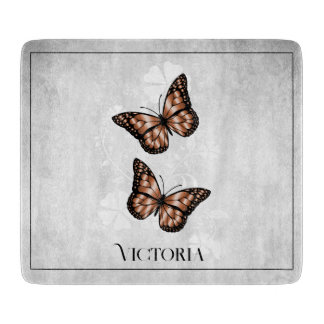 Planche à découper personnalisée à papillon de cui