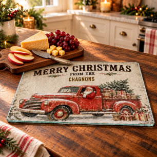 Planche à découper personnalisée de Père Noël vint