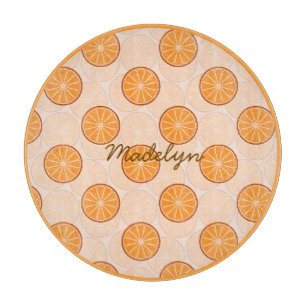 Planche à découper personnalisée nom fruit orange