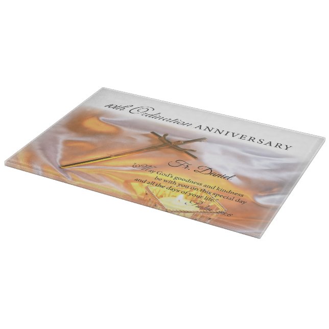 Planche À Découper Personnaliser, 10e anniversaire d'ordination, Croi (Coin)