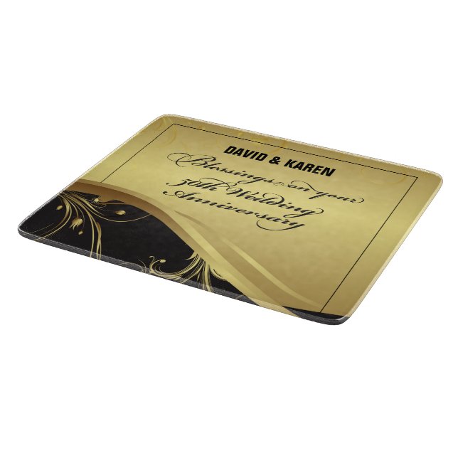 Planche À Découper Personnaliser, 50e anniversaire Mariage Religieux (Coin)