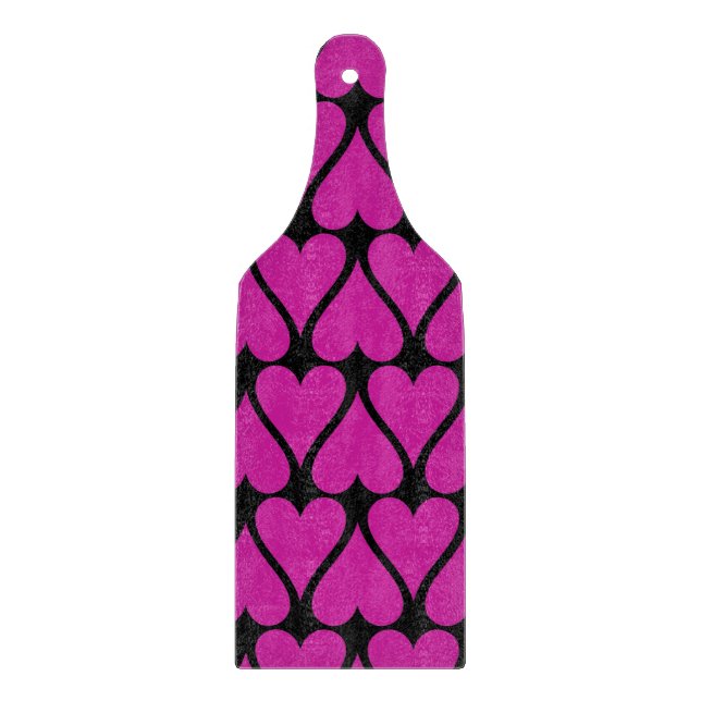 Planche À Découper Personnaliser Coeurs roses (Devant)