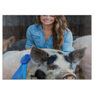 Planche À Découper Personnaliser la photo de porc de l'exposition de