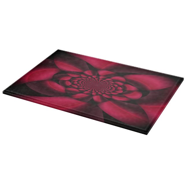 Planche À Découper Pétale Noir Rouge Rubis (Coin)