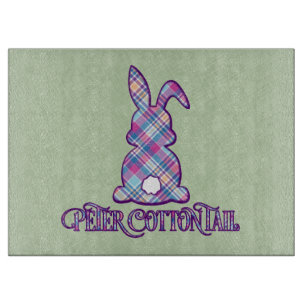 Planche À Découper Peter Cottontontail Plaid Pâques Bunny