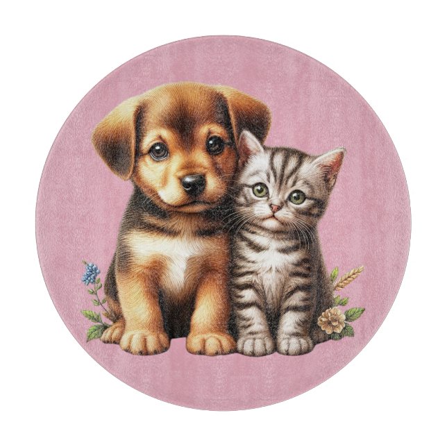 Planche À Découper Petit chiot/chaton (Devant)