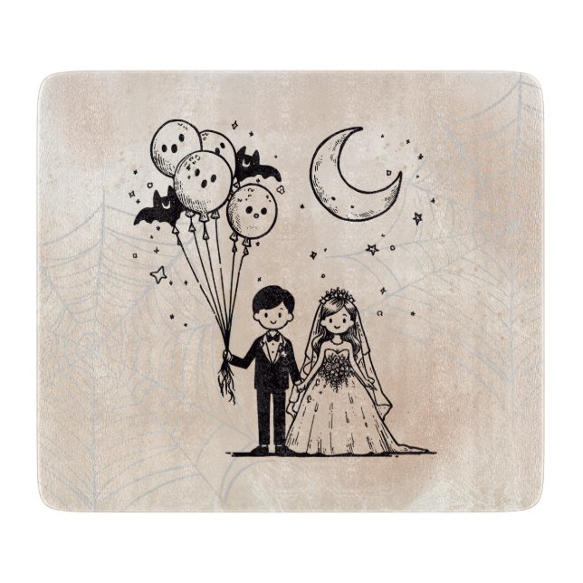 Planche À Découper Petit Couple Effrayant (Devant)