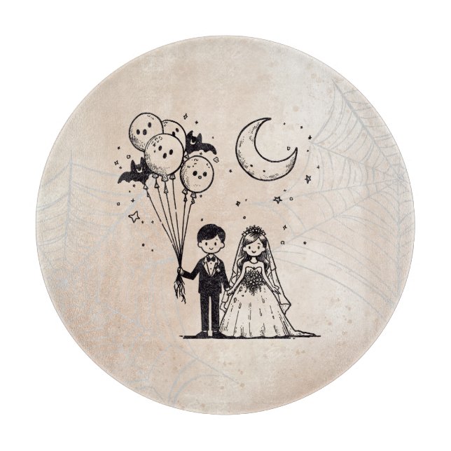 Planche À Découper Petit Couple Effrayant (Devant)