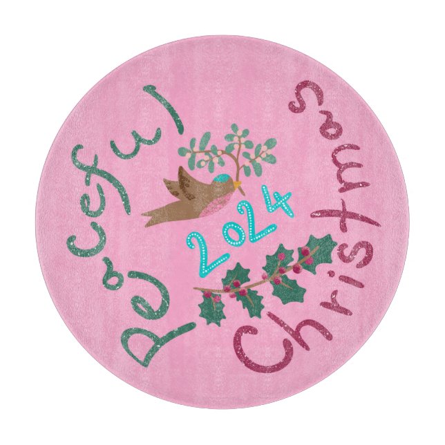 Planche À Découper Petit ornement de Noël 2024 (Devant)