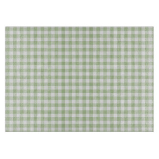 Planche À Découper Petit Sage et Gingham Blanc
