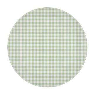 Planche À Découper Petit Sage et Gingham Blanc