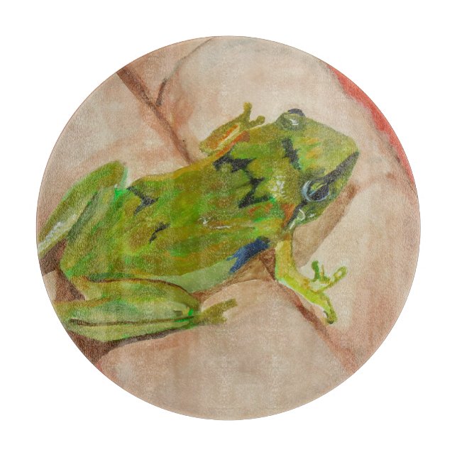 Planche À Découper Petite grenouille tropicale (Devant)