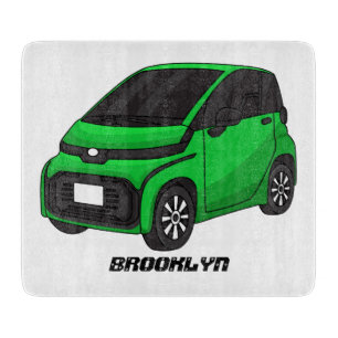 Planche À Découper Petite voiture verte de taille micro