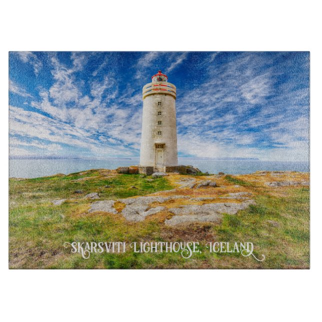 Planche À Découper Phare de Skarsviti, Islande (Devant)