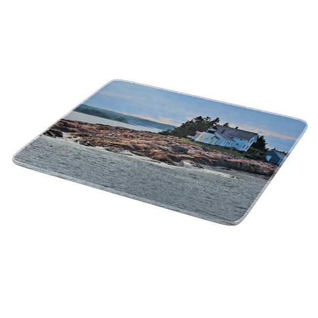 Planche À Découper Phare de Winter Harbour, Maine Cutting Board (Coin)