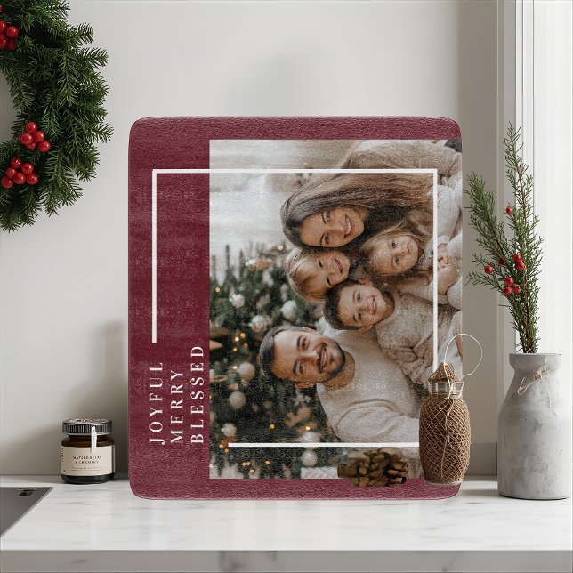 Planche À Découper Photo de Noël Joyeux et Bénit (Créateur téléchargé)